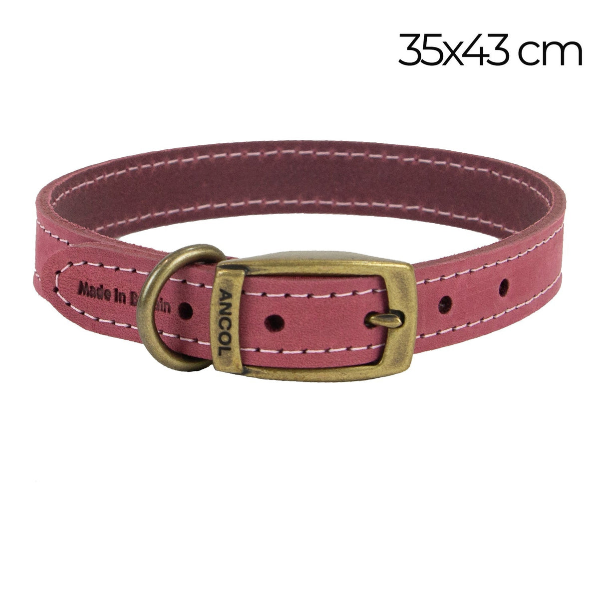 Ancol Timberwolf Rolled Collar Raspberry 35-43cm