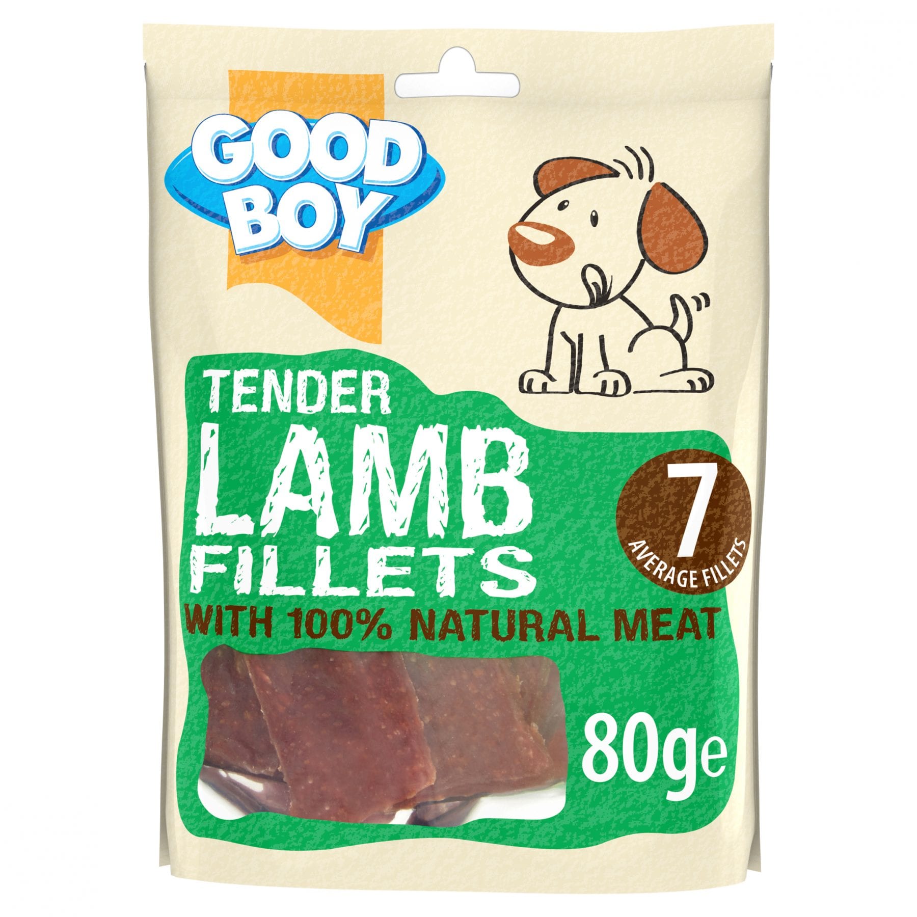 Good Boy Dog Treats Lamb Fillets 80g
