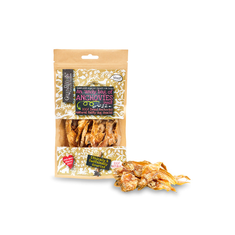 Green & Wilds Dog Treat An Andy Bag of Anchovies 50g