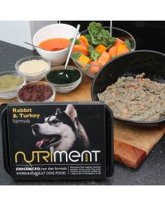 Nutriment Raw Dog Food Rabbit with Turkey Formula 500g