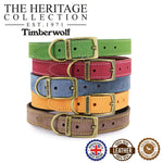 Ancol Timberwolf Leather Dog Collar