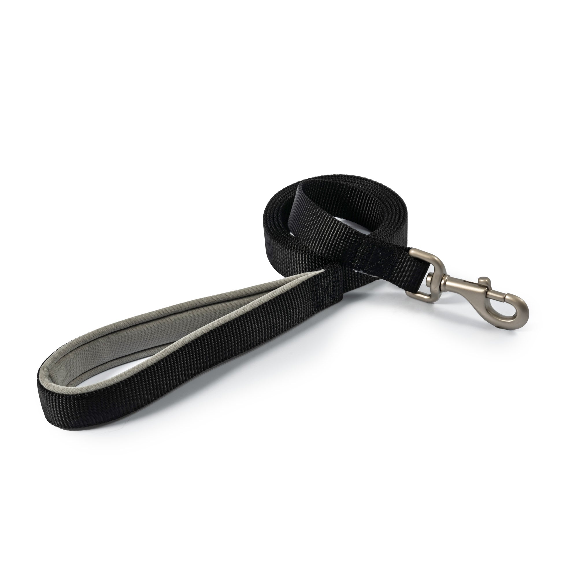 Ancol Viva Padded Snap Lead Black 100cm 2.5cm
