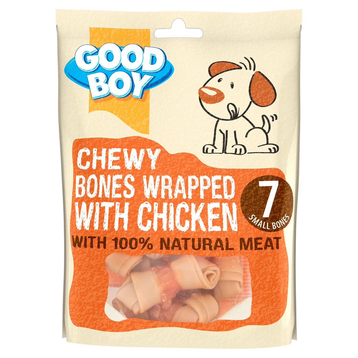 Good Boy Dog Treats Bones Wrapped in Chicken Mini 7 Pack