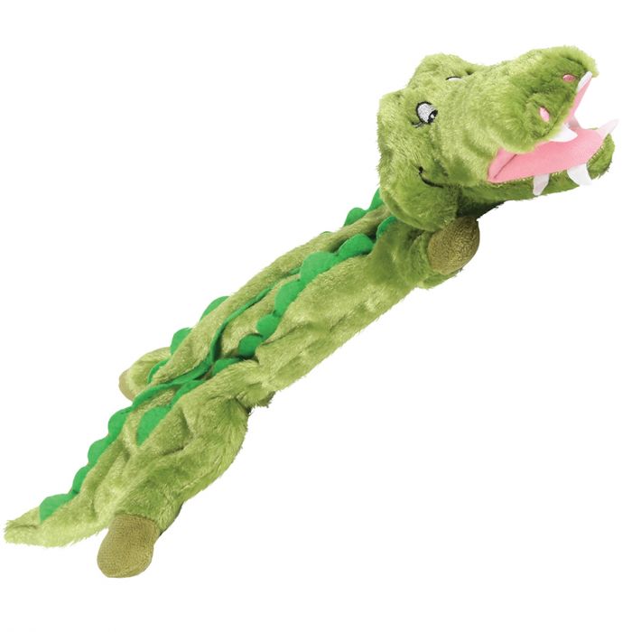 Happy Pet Dog Toy Wild Crinkler Alligator