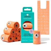 Adios Poop Bags Coral Tie Handle 60PK