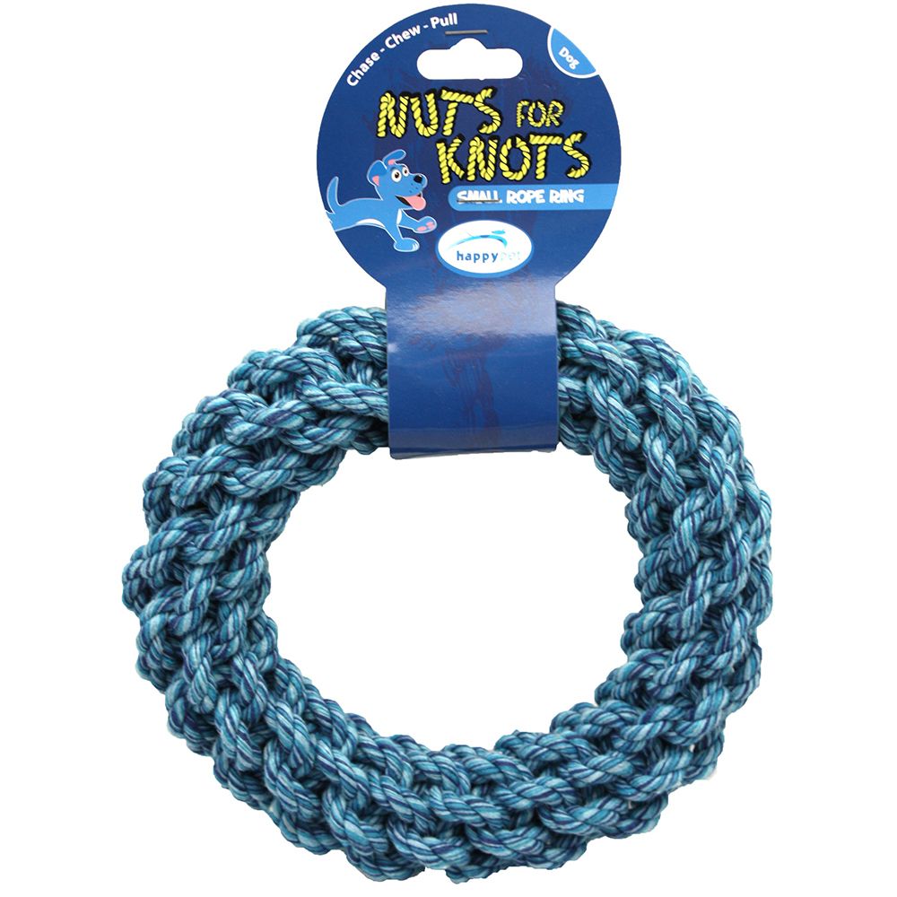 Happy Pet Dog Toy Nuts for Knots Ring Small