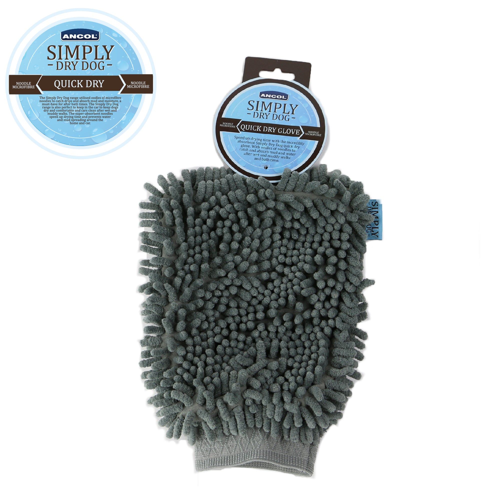 Ancol Simply Dry Noodle Dog Glove