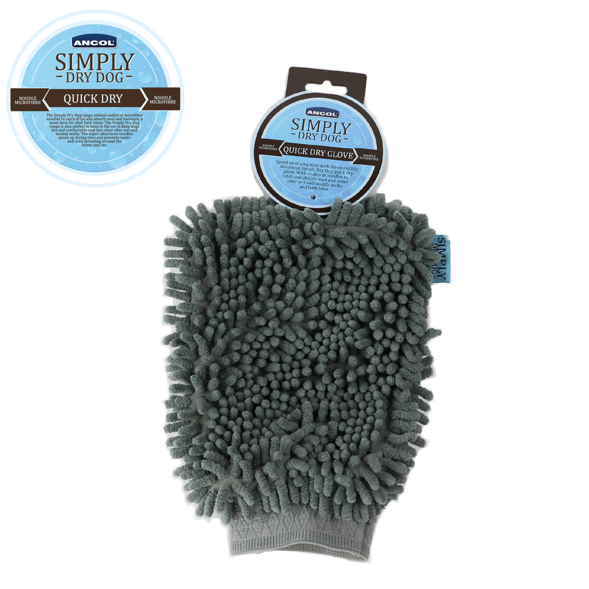 Ancol Simply Dry Noodle Dog Glove