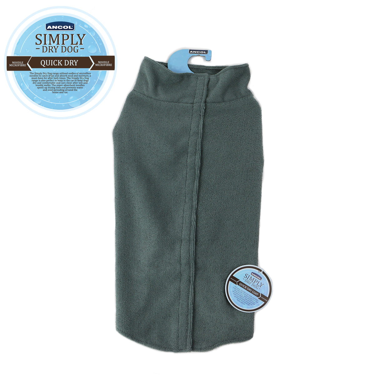 Ancol Simply Dry Deep Drying Dog Coat