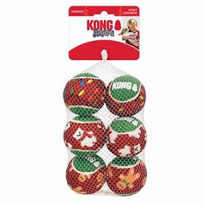 KONG Holiday SqueakAir Balls Sml 6PK