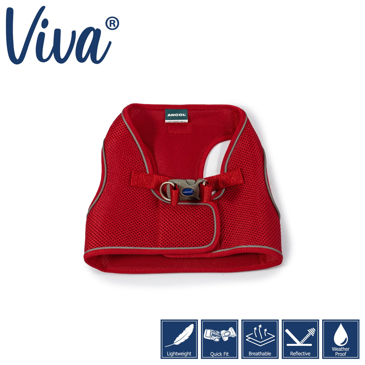 Ancol Viva Step In Dog Harness Red