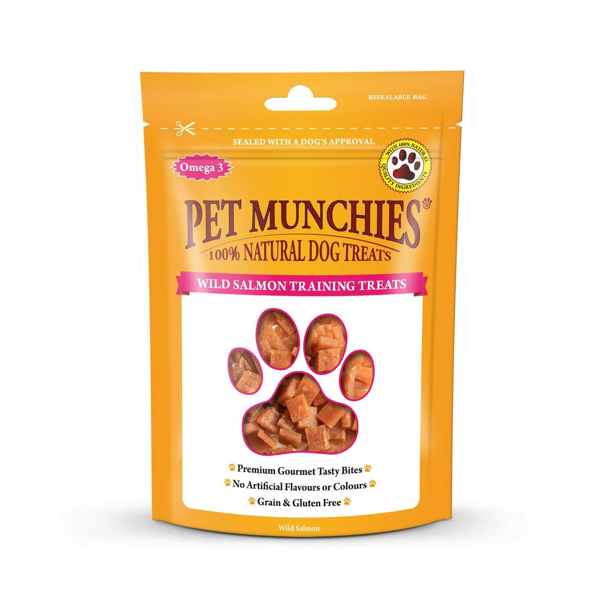 Pet Munchies Natural Dog Training Treats Wild Salmon 50g