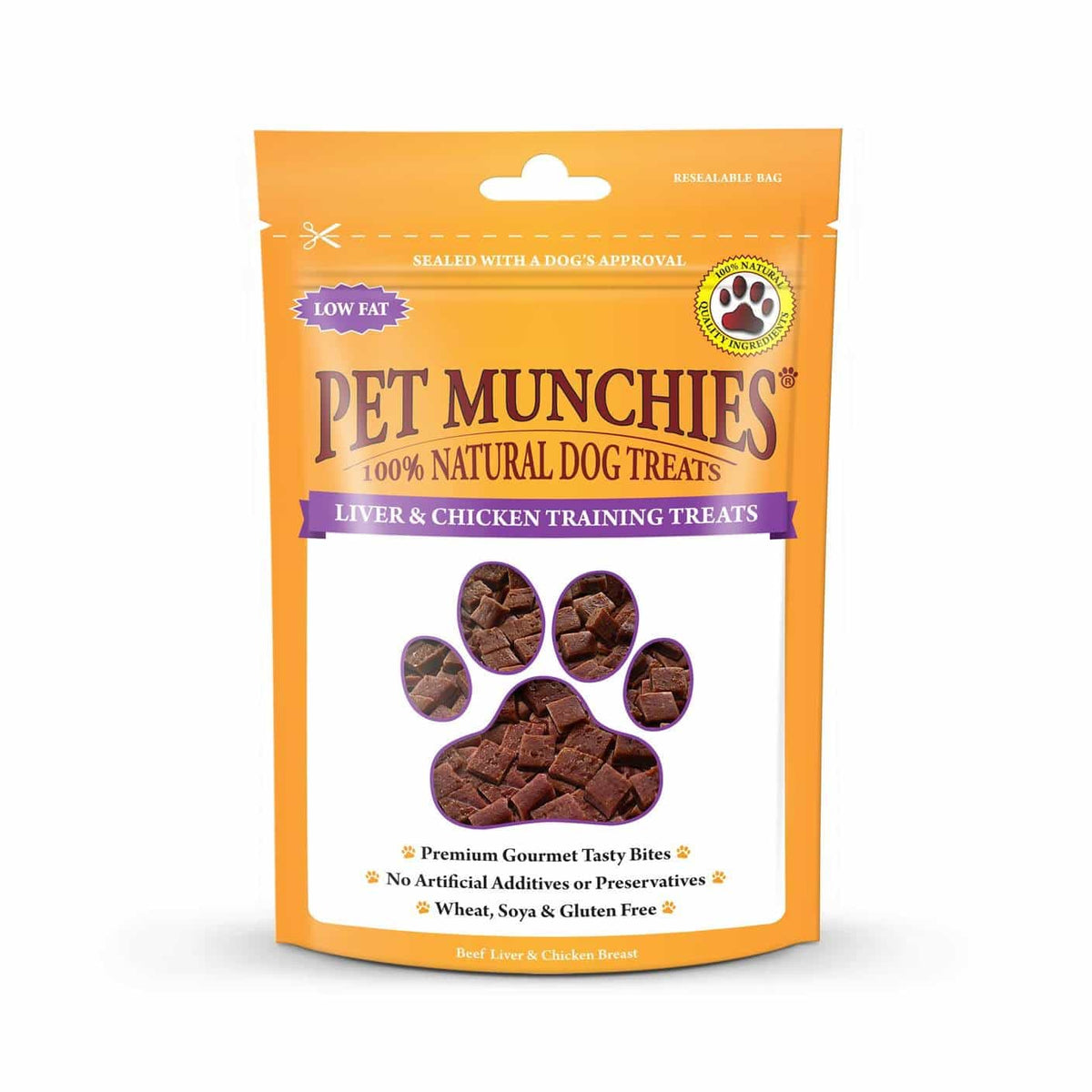 Pet Munchies Natural Dog Training Treats Liver and Chicken 50g