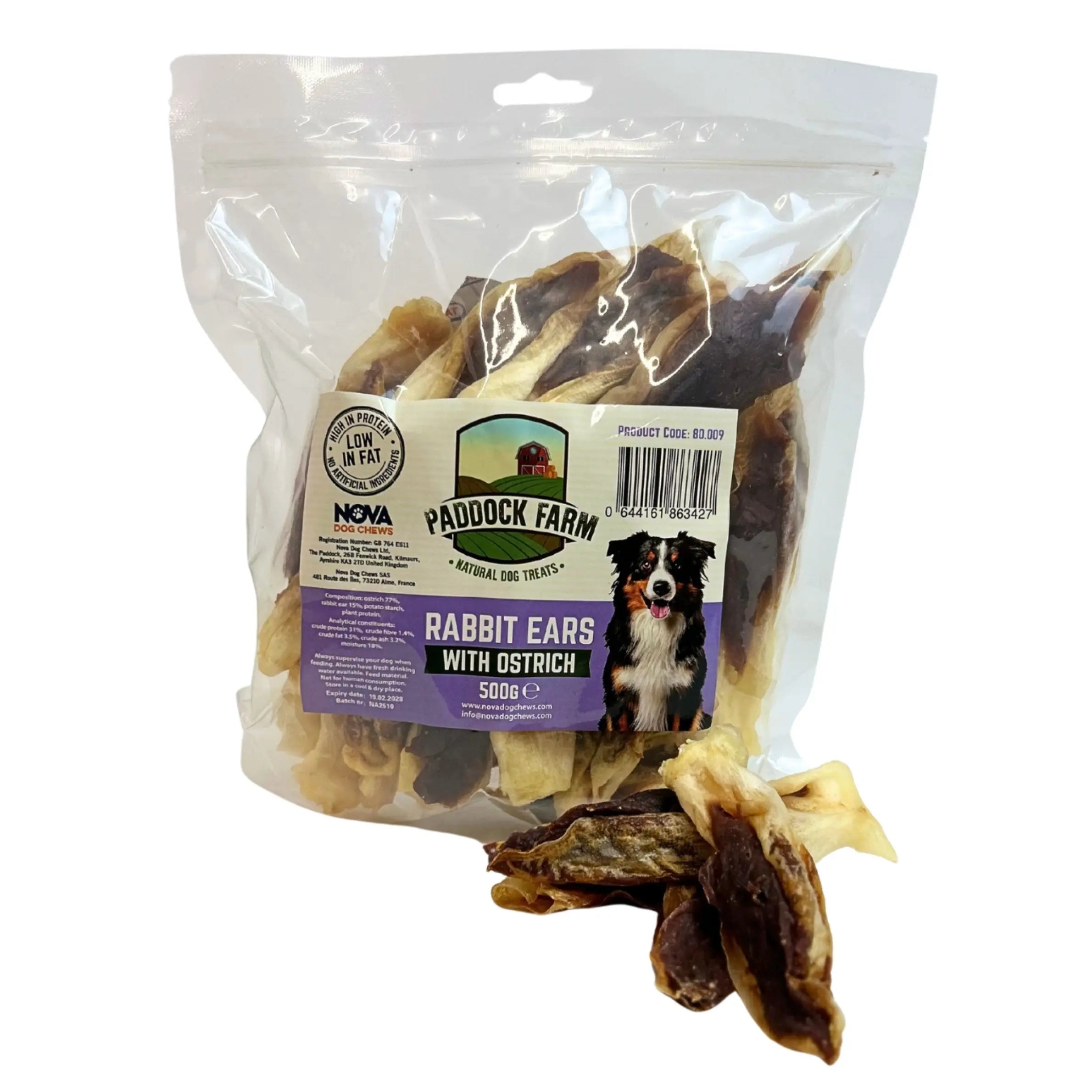 Nova Rabbit Ears with Ostrich 500g