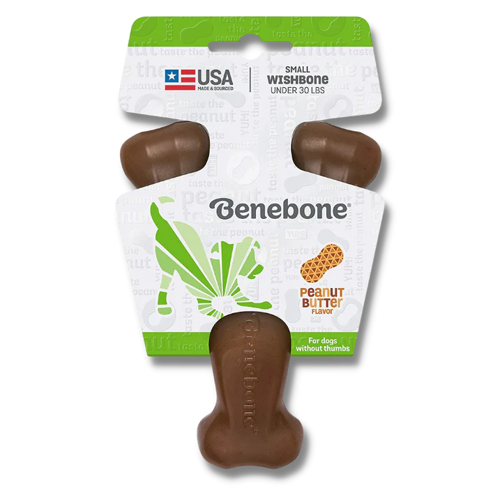 Benebone Dog Chew Wishbone Peanut Butter