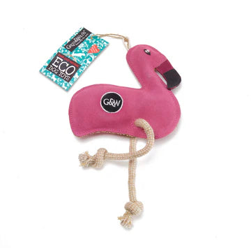 Green & Wilds Dog Toy Floyd the Flamingo