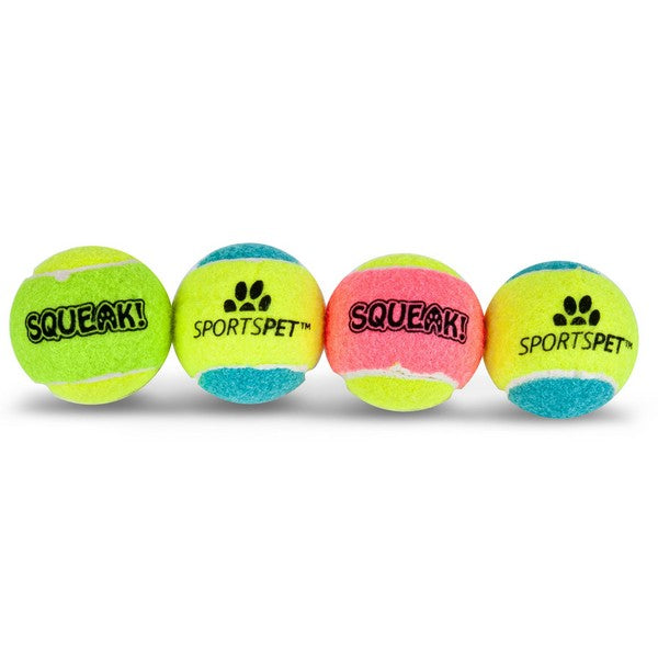 Sports Pet Dog Toy Squeaky Tennis Ball Single