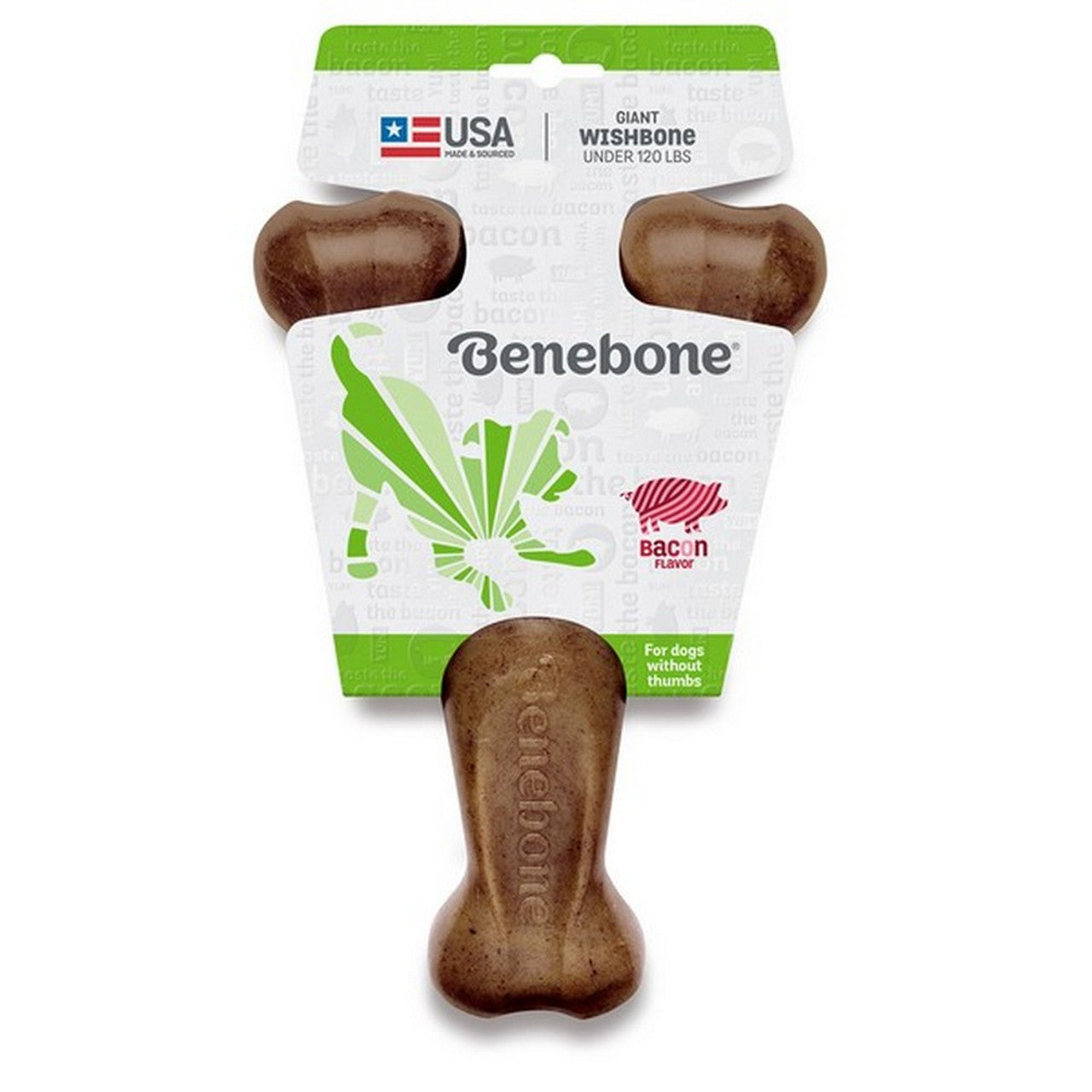 Benebone Dog Chew Wishbone Bacon