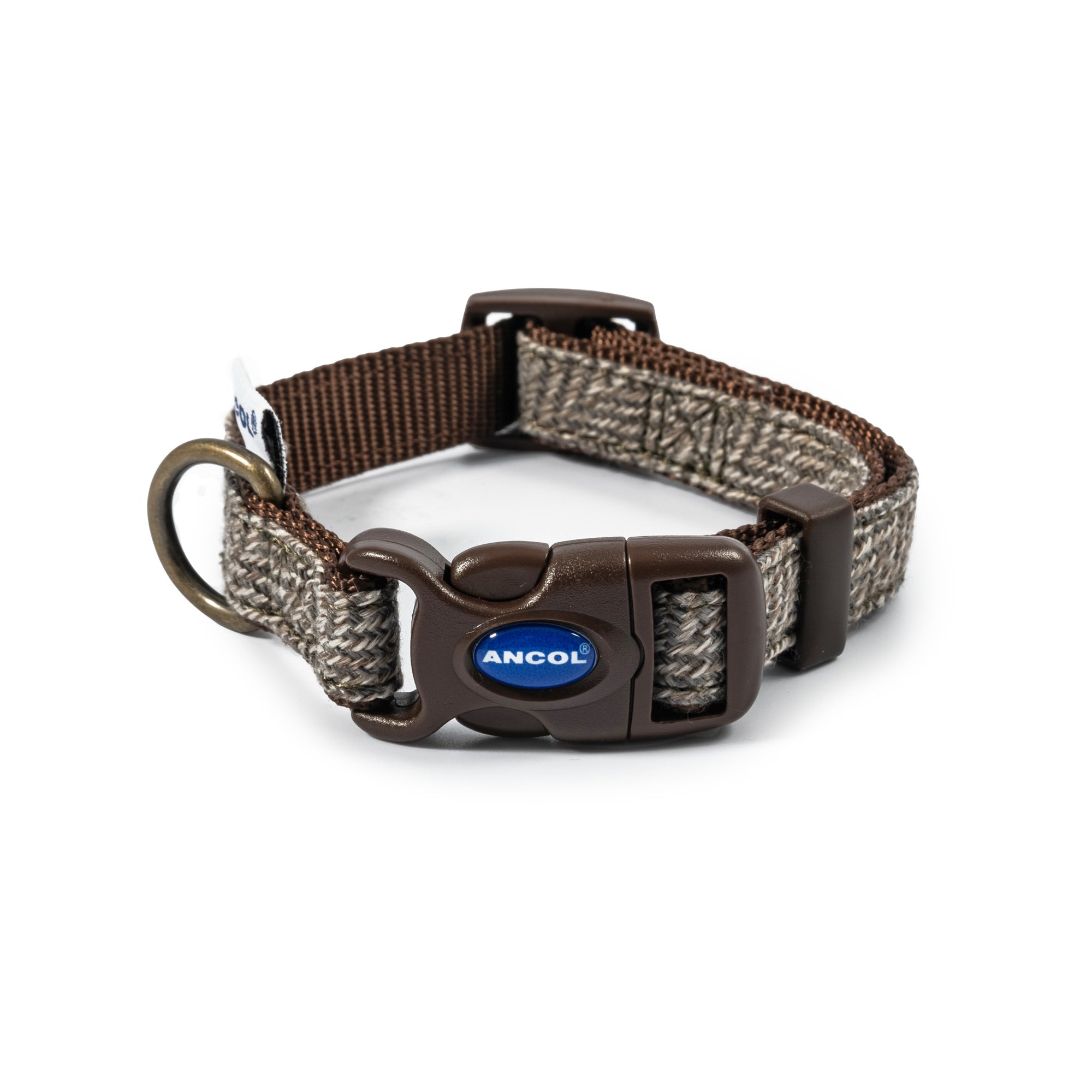 Ancol Country Taupe Herringbone Dog Collar