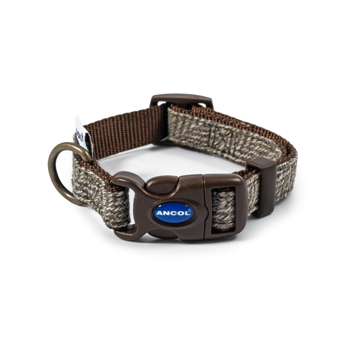 Ancol Country Taupe Herringbone Dog Collar