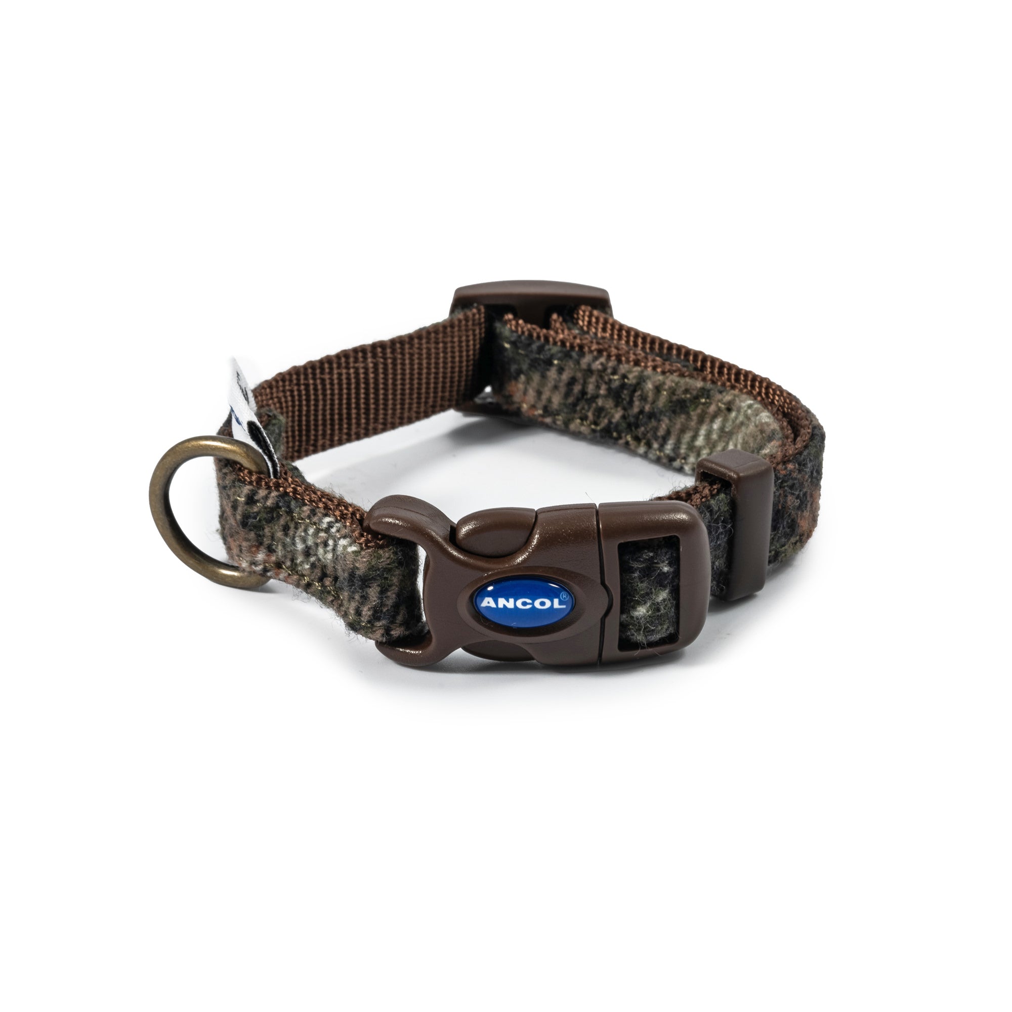 Ancol Country Green Check Dog Collar
