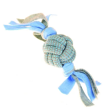 Happy Pet Little Rascals Fleecy Rope Ball Tugger