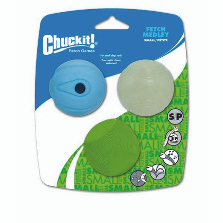 Chuckit Dog Toy Fetch Medley Assorted 3 Pack Small