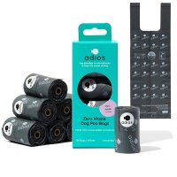 Adios Poop Bags Grey Roll Tie Handle 120PK