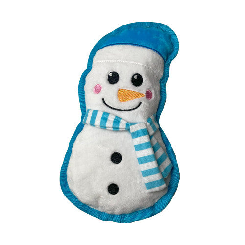 Happy Pet Christmas Snowman Flat Squeaker