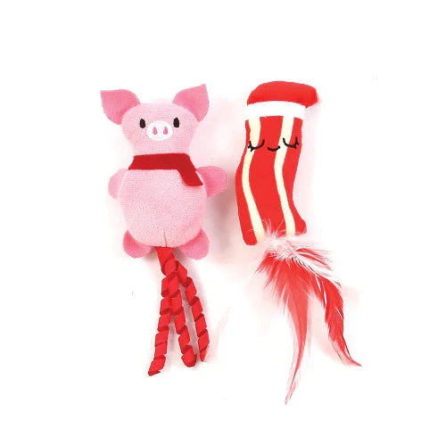 Happy Pet Christmas Pig & Blanket Cat Toy
