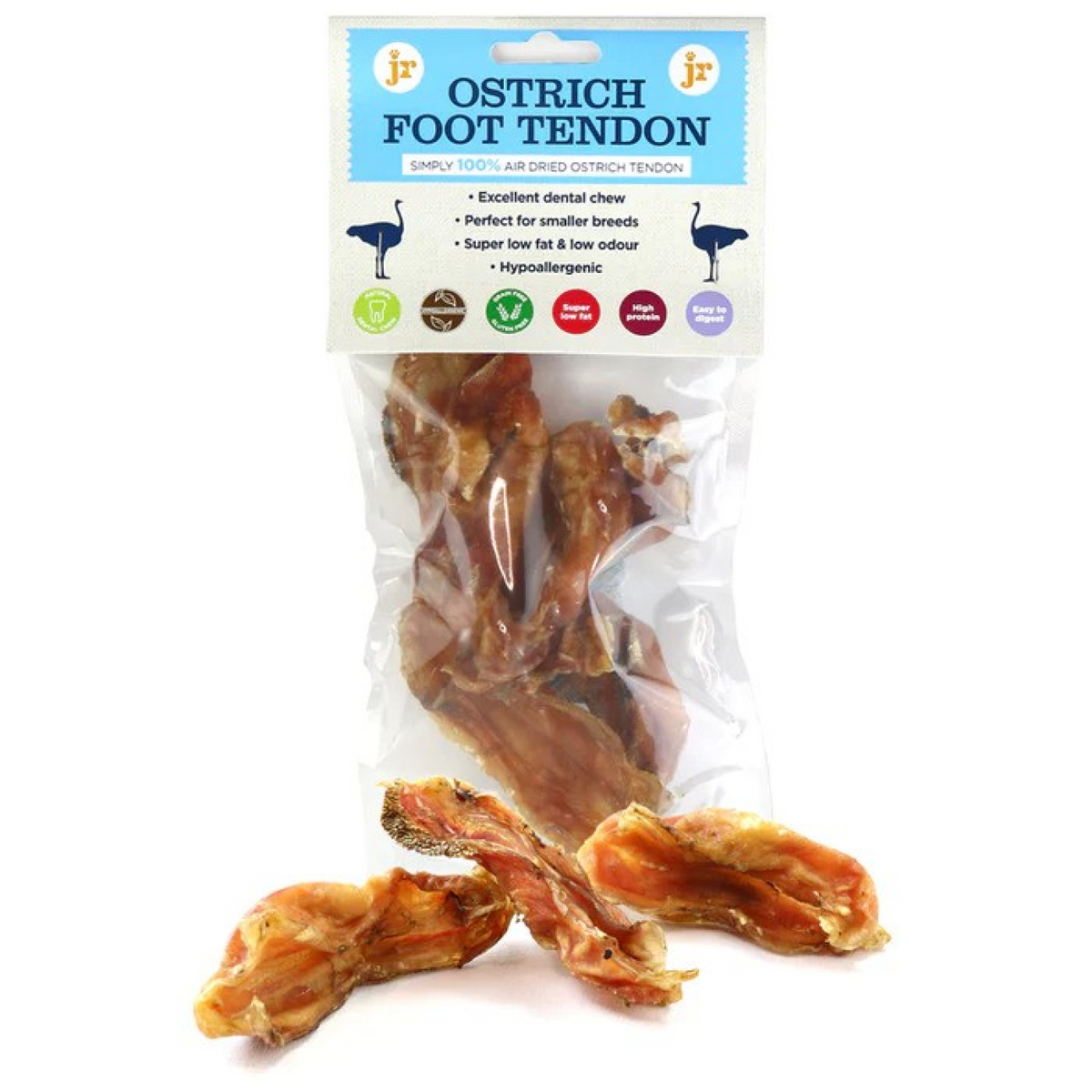 JR Pet Products Ostrich Foot Tendon
