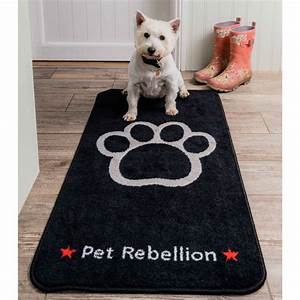 Pet Rebellion Stop Muddy Paws Rug Black XL