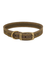 Ancol Timberwolf Leather Dog Collar