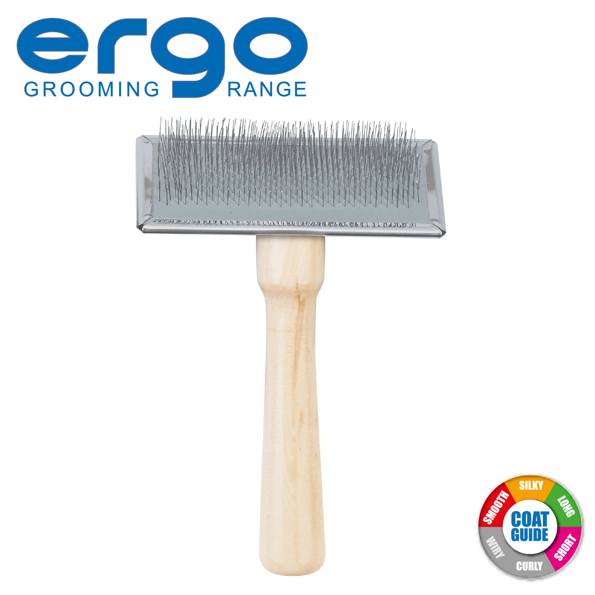 Ancol Ergo Dog Grooming Wood Handle Universal Slicker