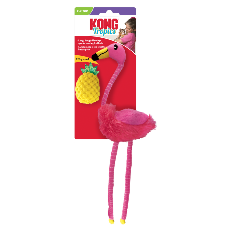 KONG Cat Tropics Flamingo 2pk