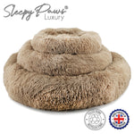 Ancol Sleepy Paws Super Soft Plush Donut Dog Bed Tan