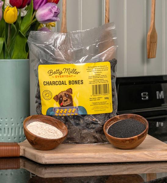 Betty Miller Charcoal Bone Dog Treats 500g