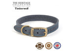 Ancol Timberwolf Leather Dog Collar Blue
