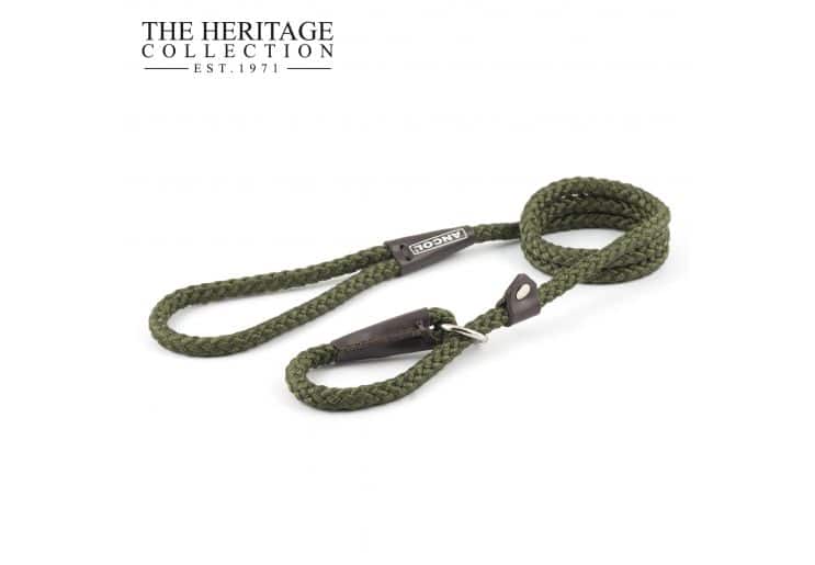 Ancol Heritage Rope Slip Lead 1.2M x 1.2CM