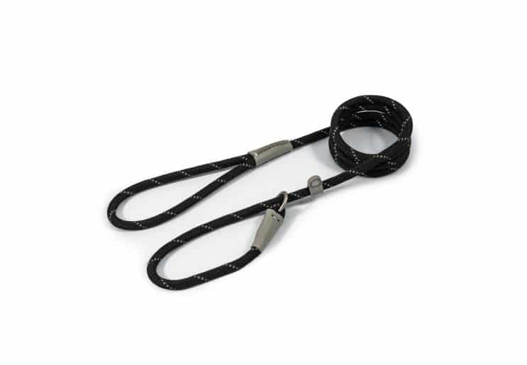Ancol Viva Rope Slip Lead Black 150cm x 0.8cm