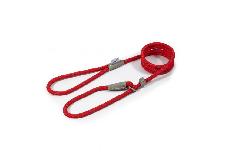 Ancol Viva Rope Slip Lead Red 150cm 0.8cm