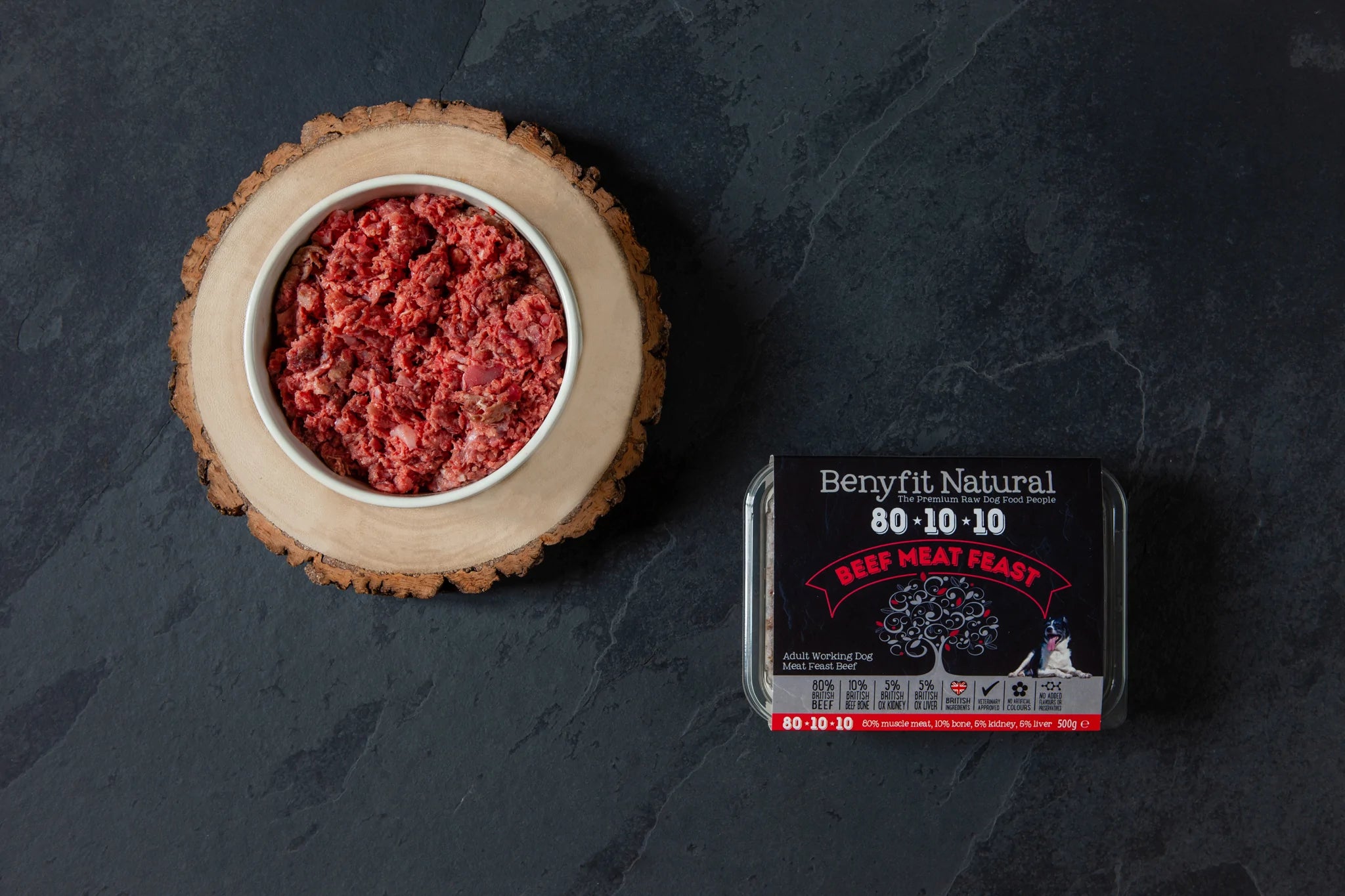 Benyfit Natural Raw Dog Food Beef Meat Feast