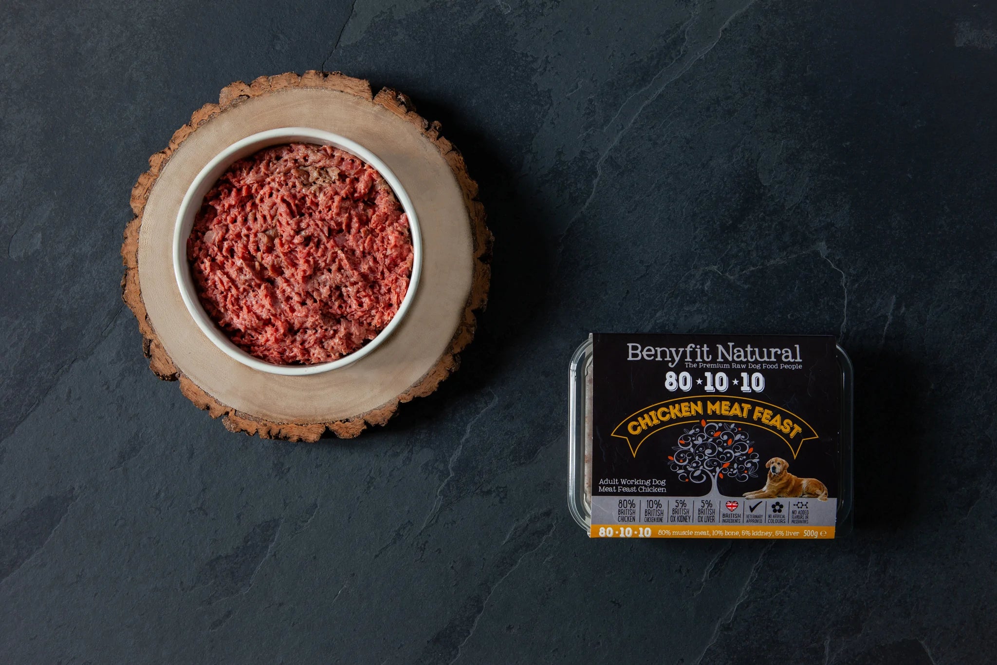 Benyfit Natural Raw Dog Food Chicken Meat Feast