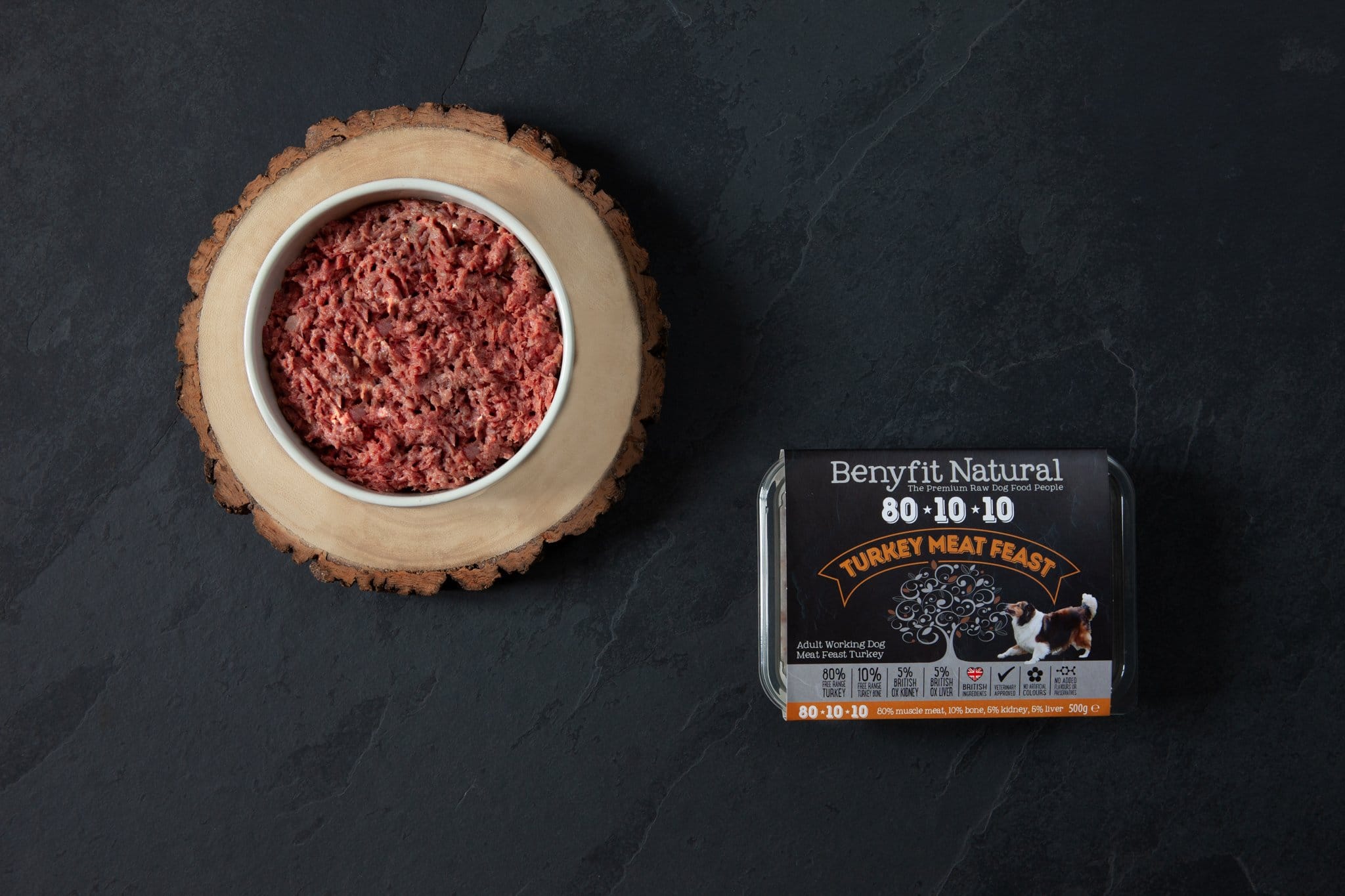 Benyfit Natural Raw Dog Food Turkey Meat Feast