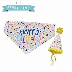 Ancol Pawty Sprinkle Hat &amp; Bandana Set M/L