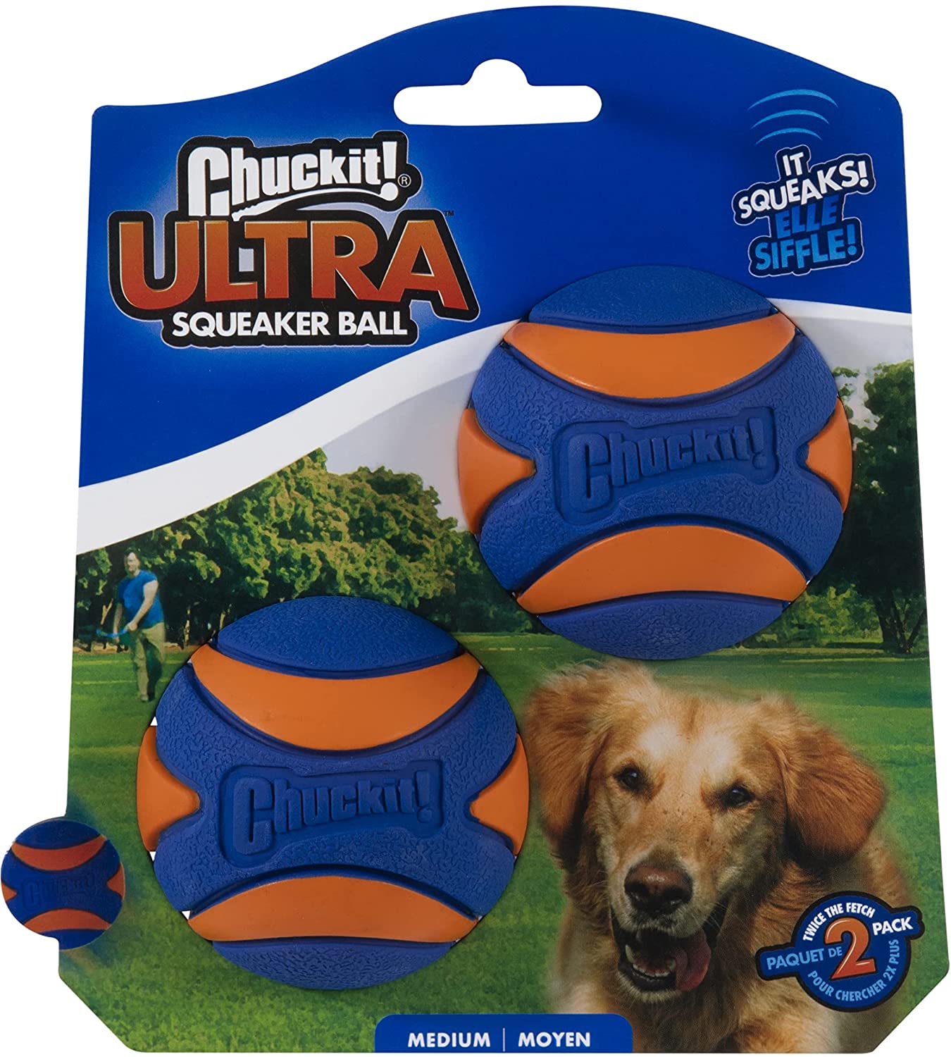 Chuckit Dog Toy Ultra Squeaker Balls 2 Pack