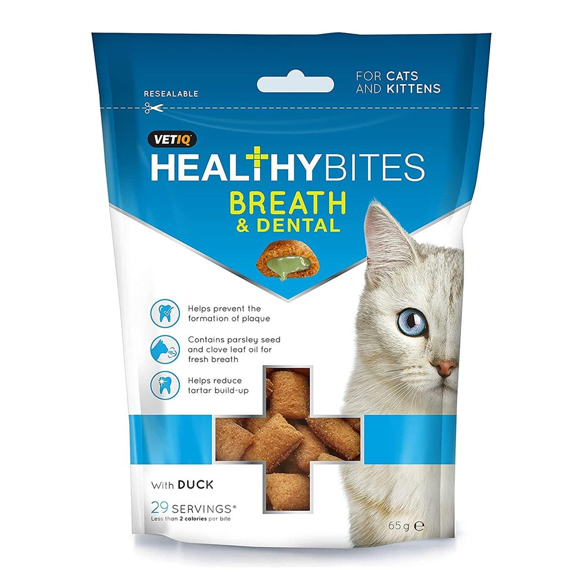 VetIQ Breath & Dental Cat Treats 65G
