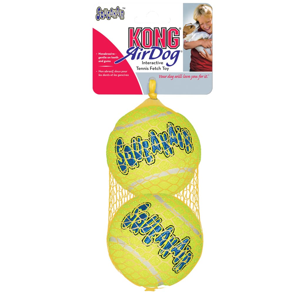 KONG Dog Toy Squeak Air Tennis Ball Large 2pk