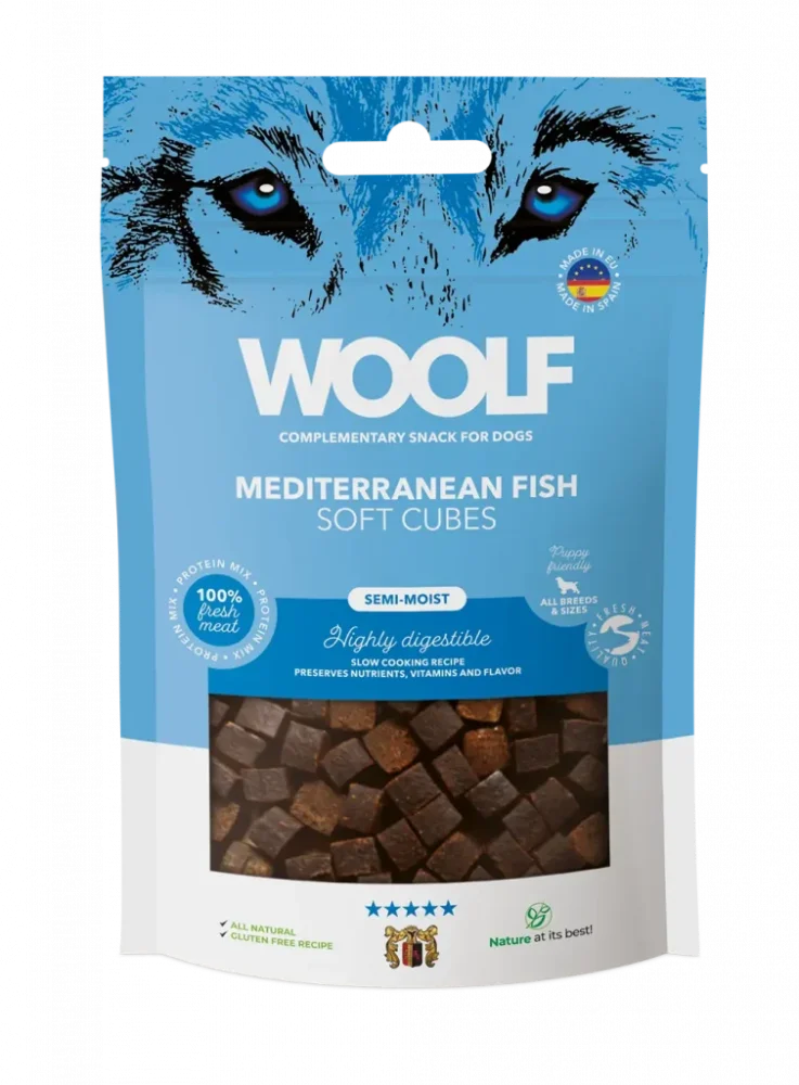Woolf Soft Cubes Fish 100g