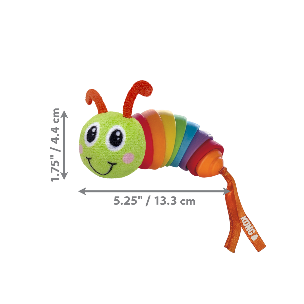 KONG Cat Bat-A-Bout Clackz Caterpillar